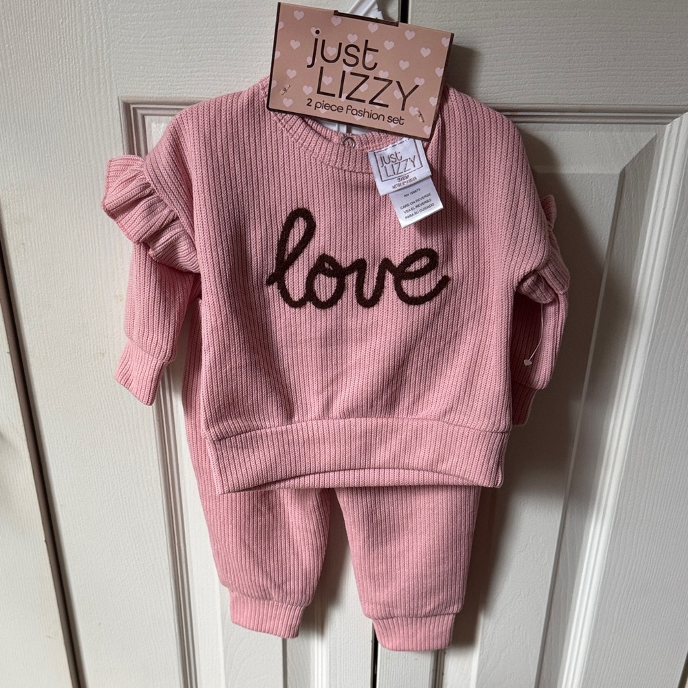 Just Lizzy Pink Love Outfit Set